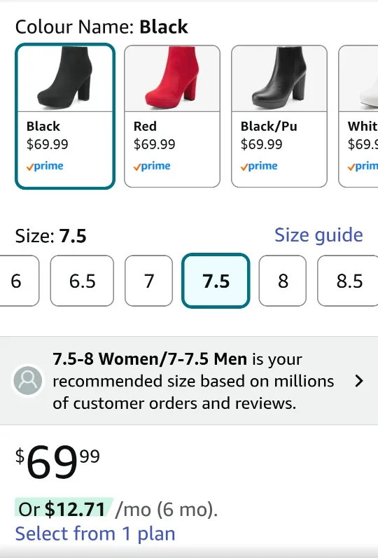 Brand New Black Ankle Boots, Size 7.5 image indicator(7)