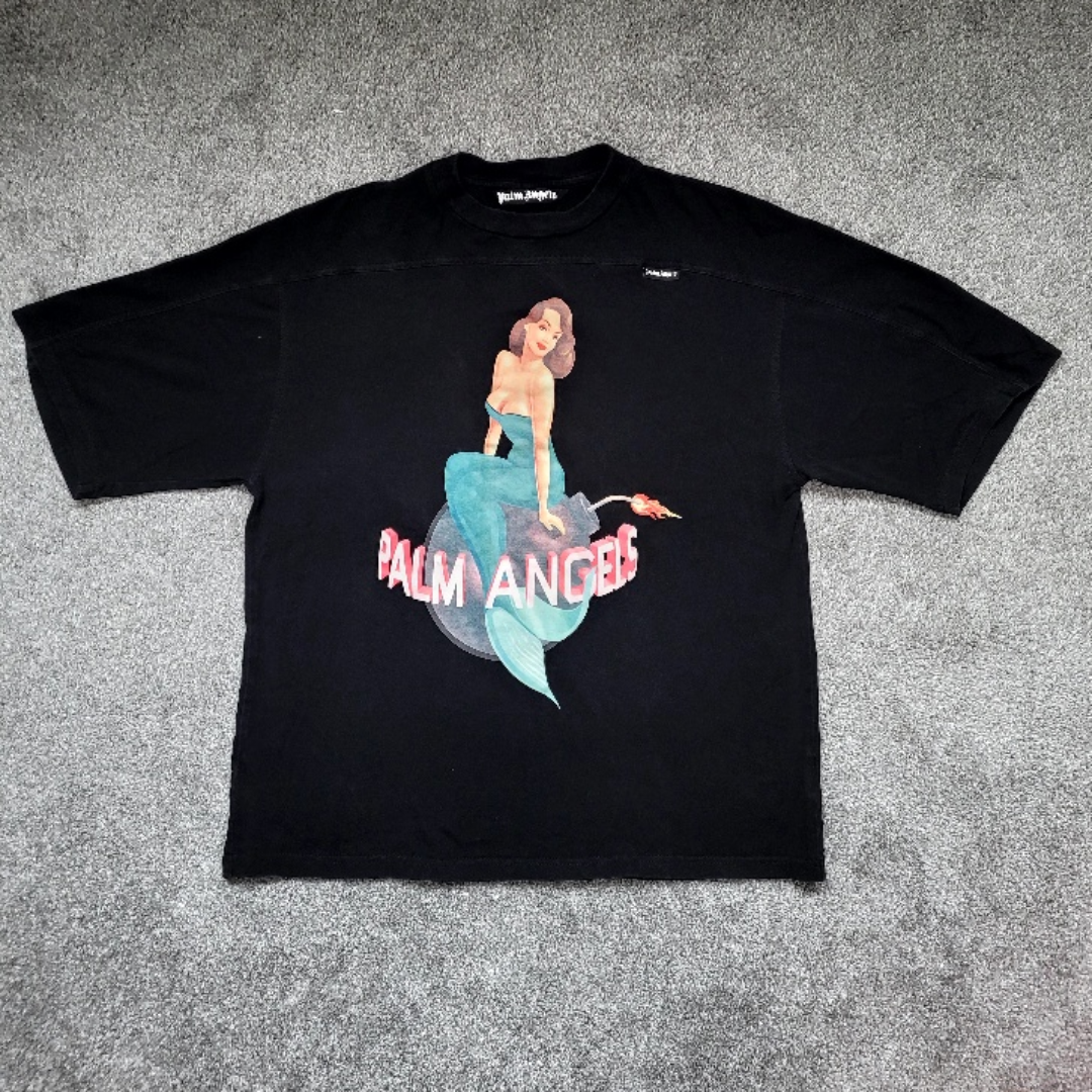 Palm Angels Mermaid Logo Over Tee