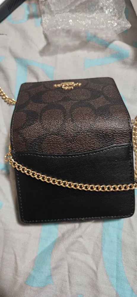 Coach Brown & Black Chain Wallet image indicator(2)