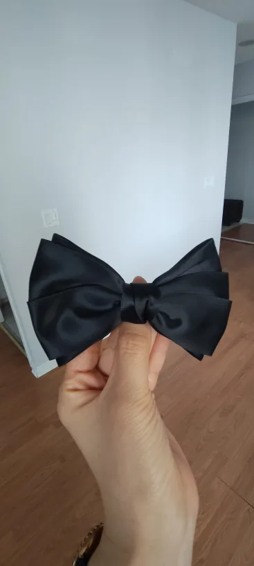 Japanese Style Black Bow Hair Clip thumbnail