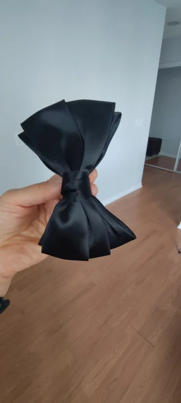 Japanese Style Black Bow Hair Clip image indicator(2)