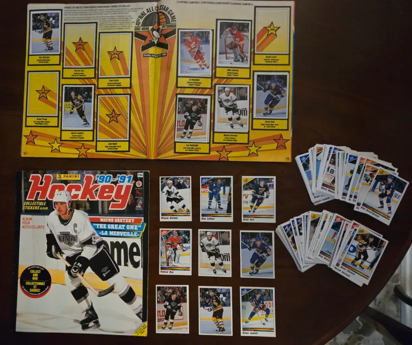 1990-91 Panini Hockey Sticker Albums Plus. image indicator(9)