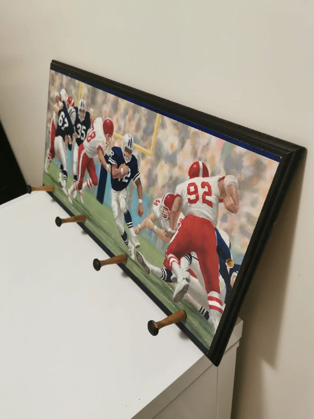 Football Scene 🏈 Wall Mounted Coat Rack image indicator(2)