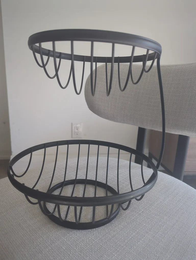 Two-Tiered Metal Fruit Basket - Black image indicator(2)