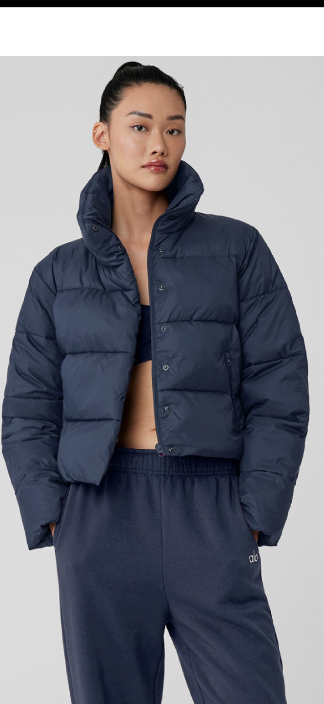 ALO Yoga Gold Rush Puffer Jacket - Navy Color xs - photo 2
