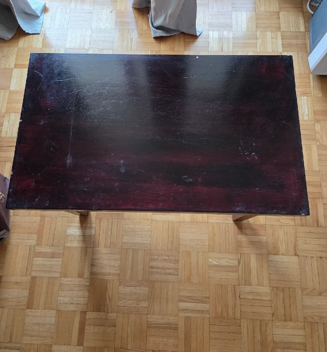 Reddish Dark Brown Wood Table 🥕 image indicator(2)
