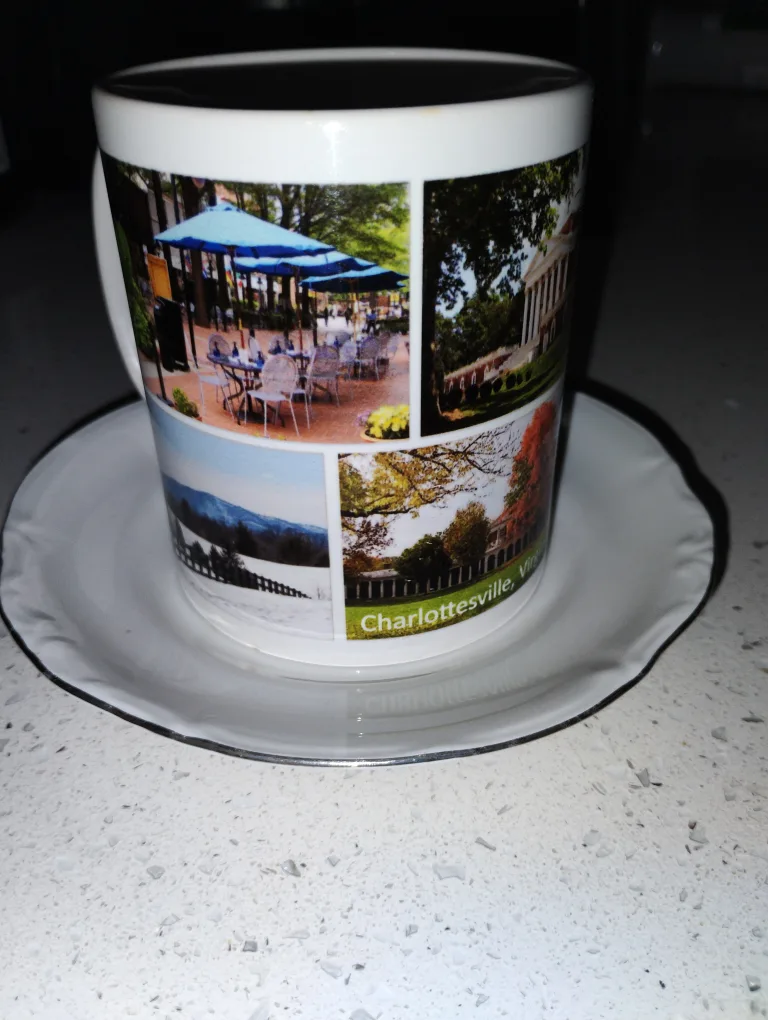 🥕Charlottesville VA Mug cup and plate thumbnail