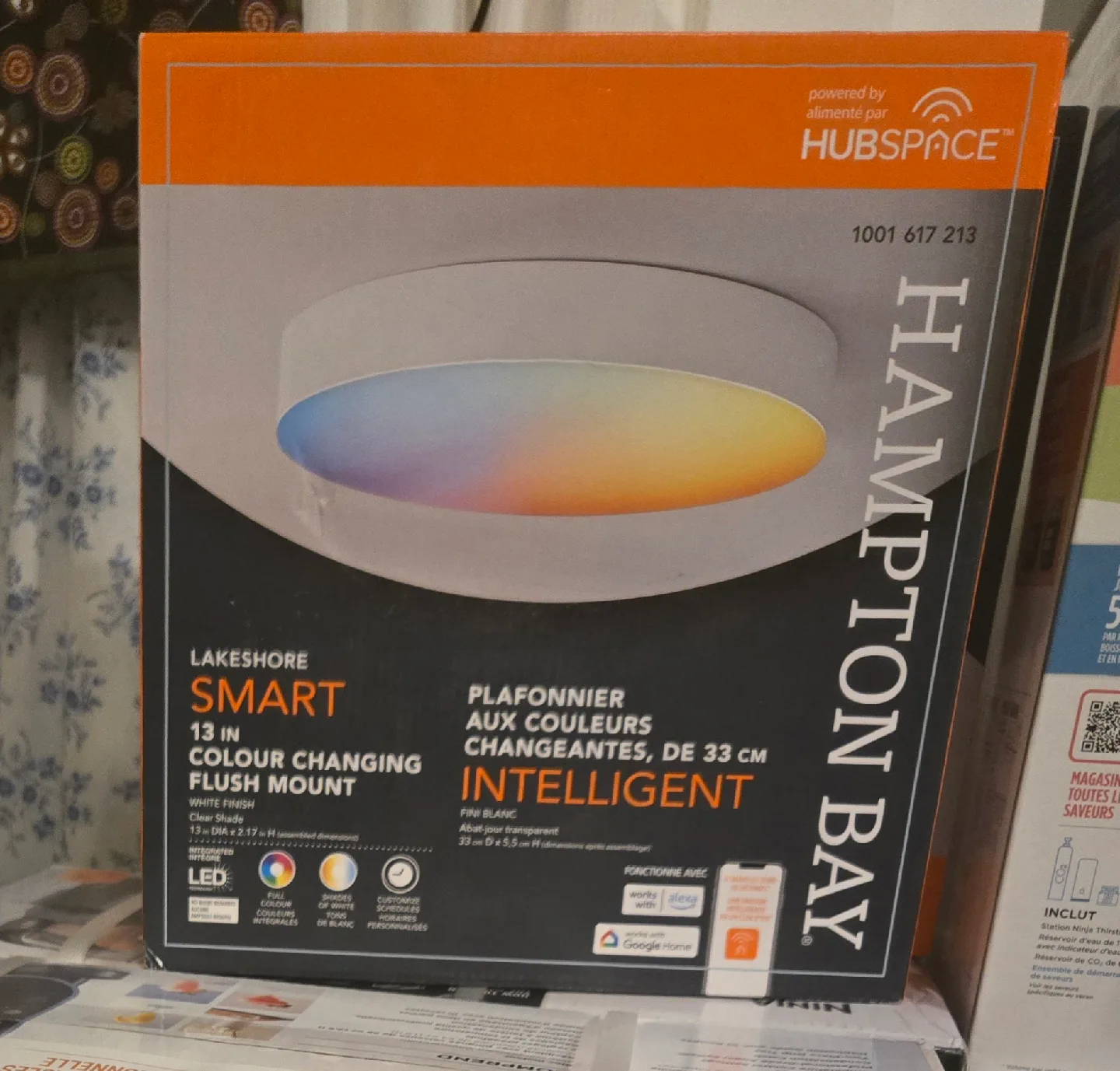 Hampton Bay Lakeshore Smart 13-inch Colour Changing Flush Mount thumbnail
