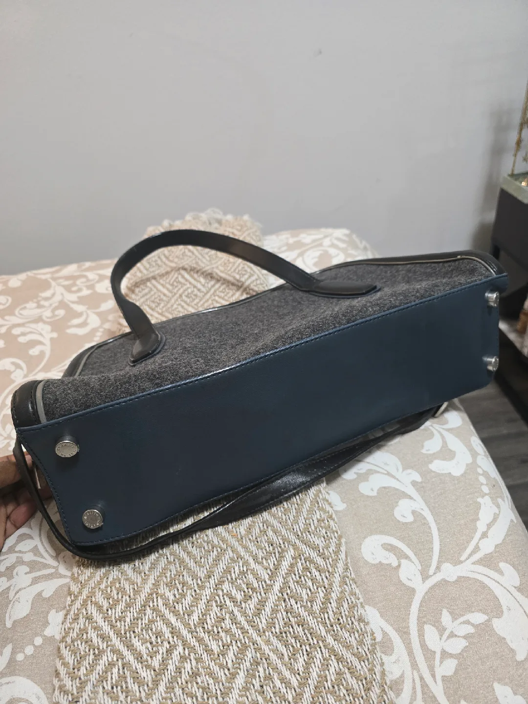 Charles & Keith Grey Wool Handbag image indicator(2)