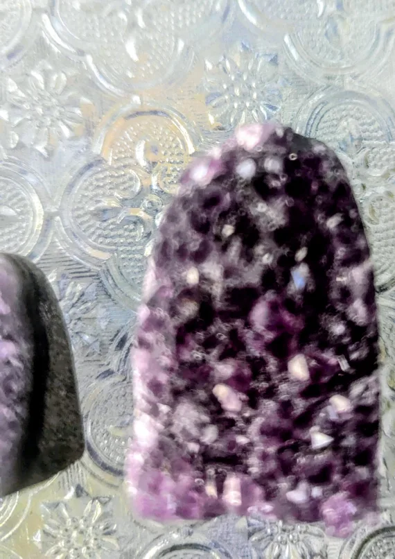 🥕 Trio Pieces Amethyst Geode Crystal Cluster image indicator(4)