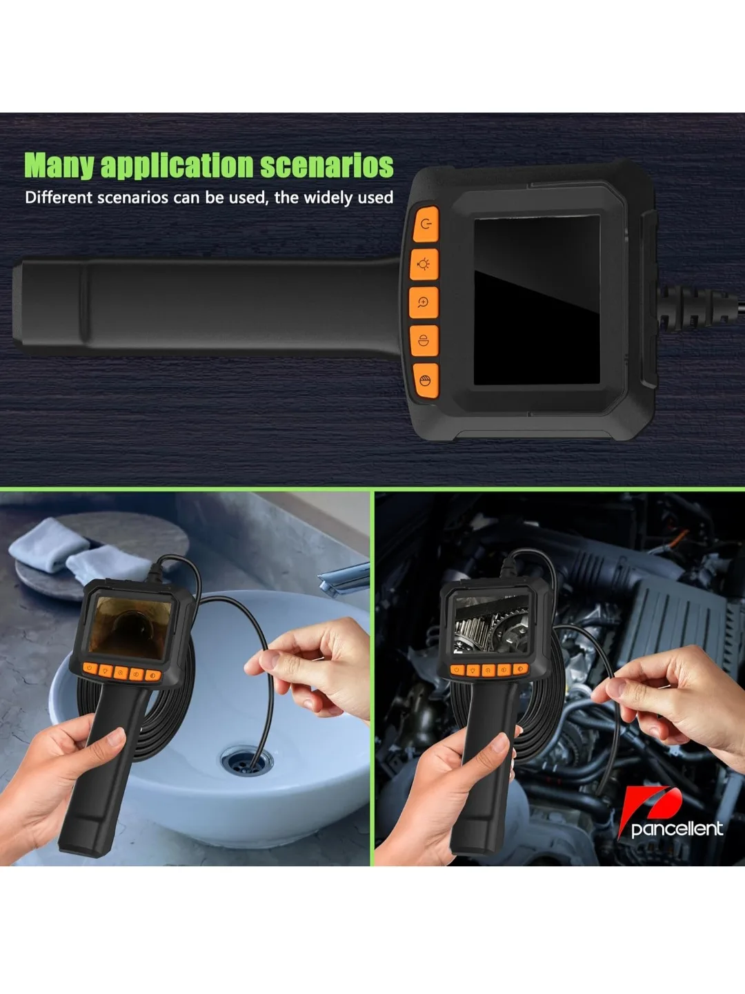 Pancellent Endoscope 2.4 inch Full-View Color Screen🥕 image indicator(7)