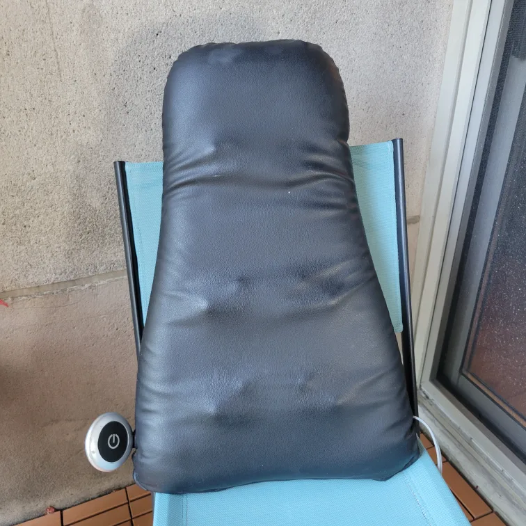 Black Massaging Back Support Cushion thumbnail