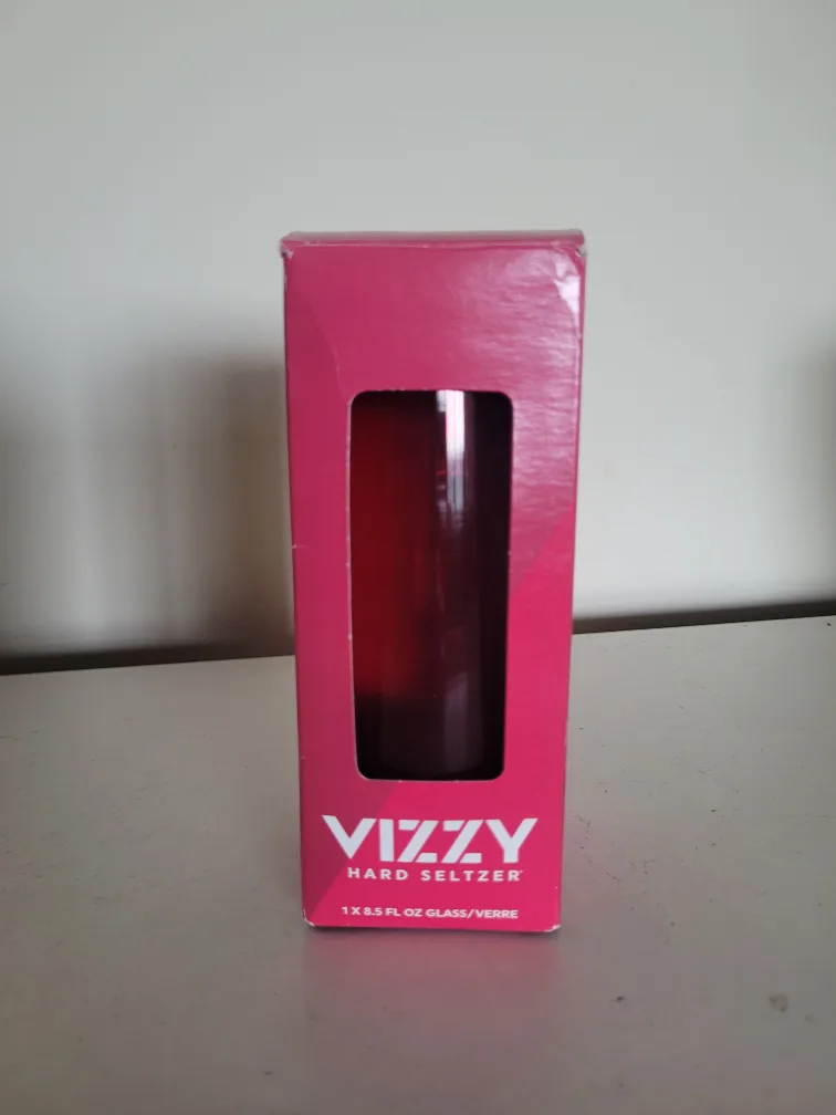 Vizzy Hard Seltzer Flute Glass in Box🧡 Bingo Freecycle thumbnail
