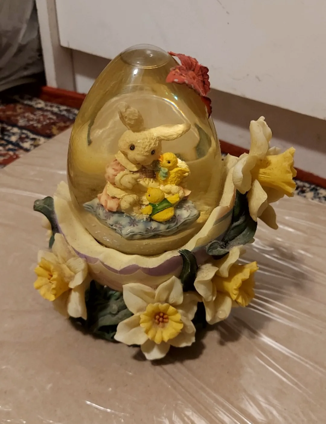 Easter Bunny & Chick Egg Snow Globe thumbnail
