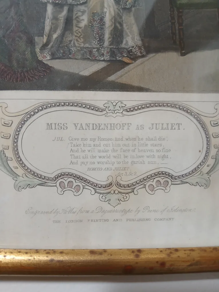 Vintage Framed Print: Miss Vandenhoff as Juliet image indicator(3)