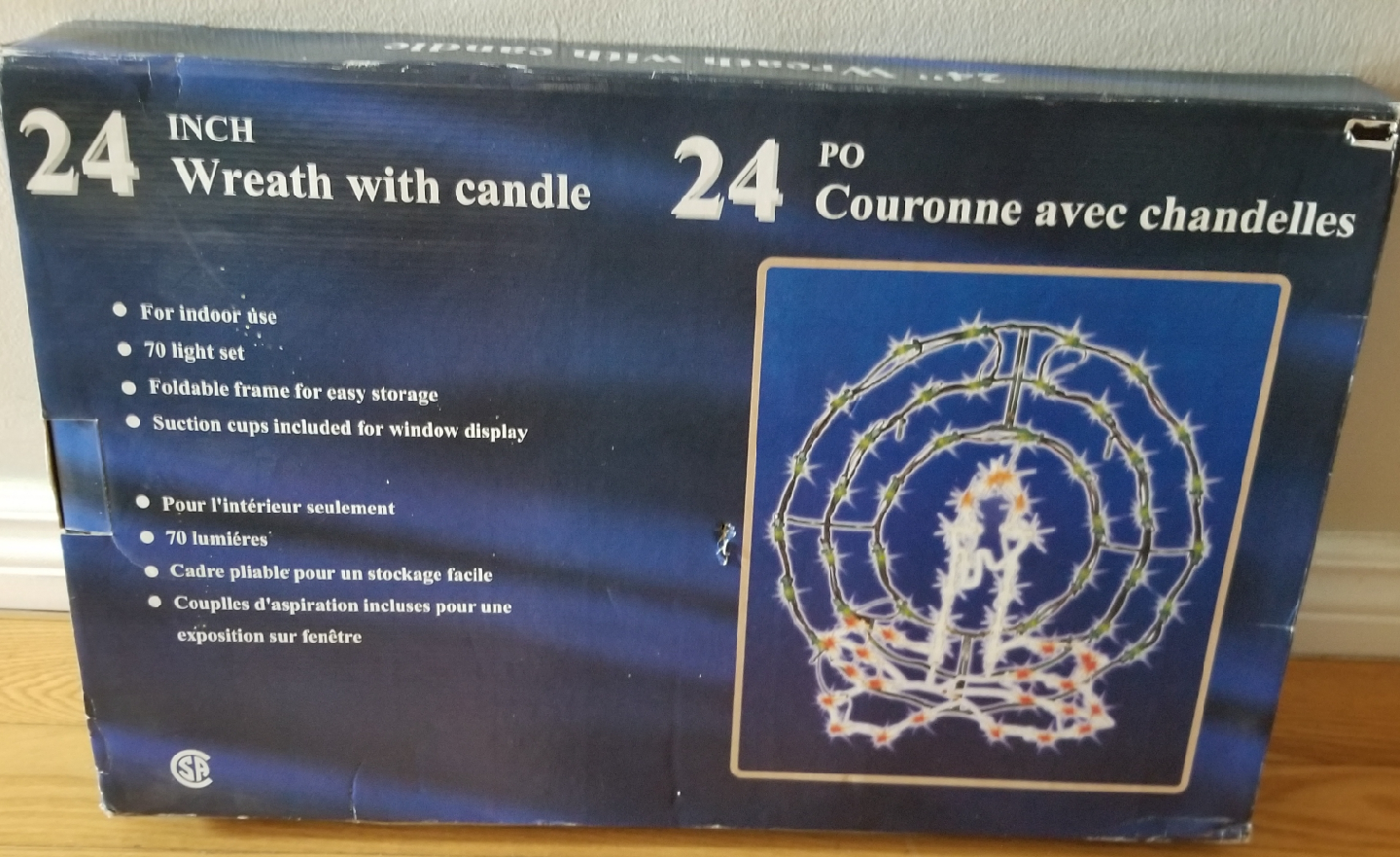 24 Inch Wreath with Candle - New in Box - photo 3