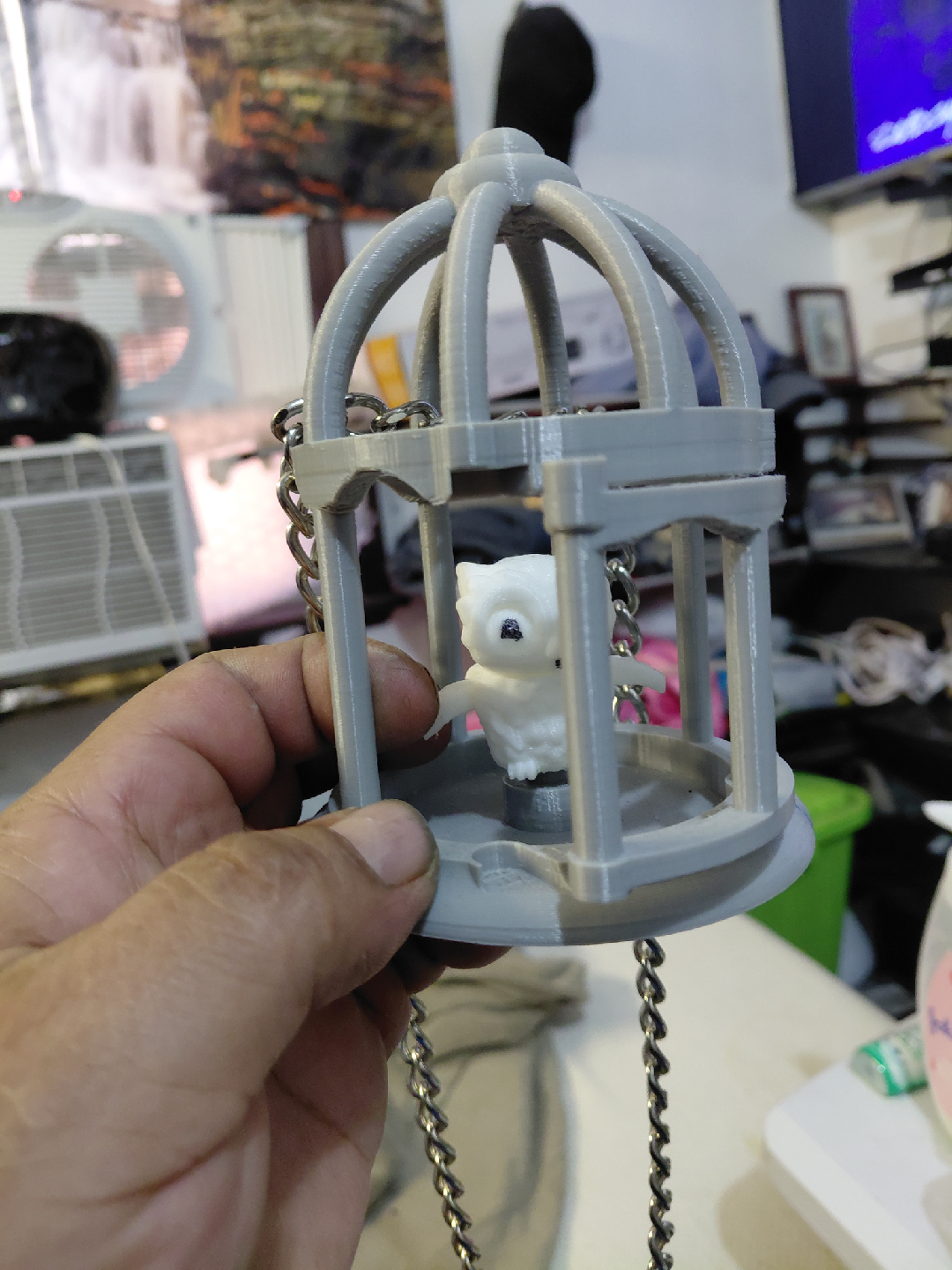 Owl in Cage Figurine - photo 3