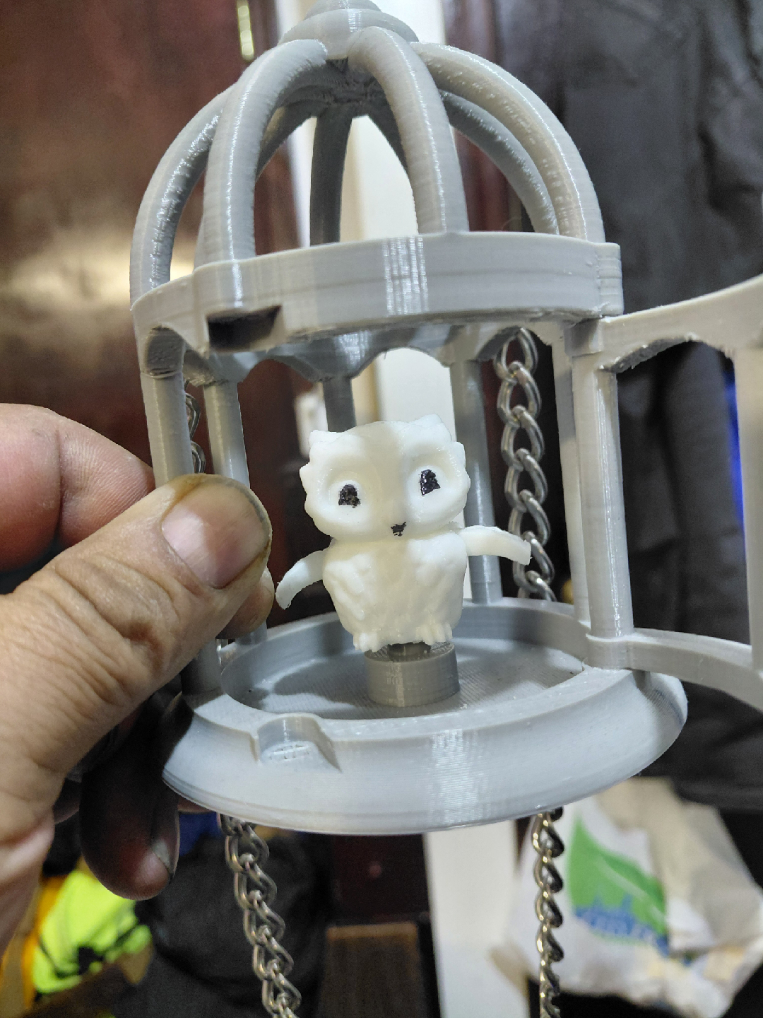 Owl in Cage Figurine - photo 4