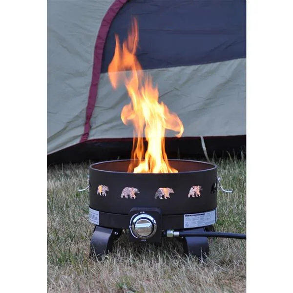 Portable Propane Fire Pit with Bear Design image indicator(4)