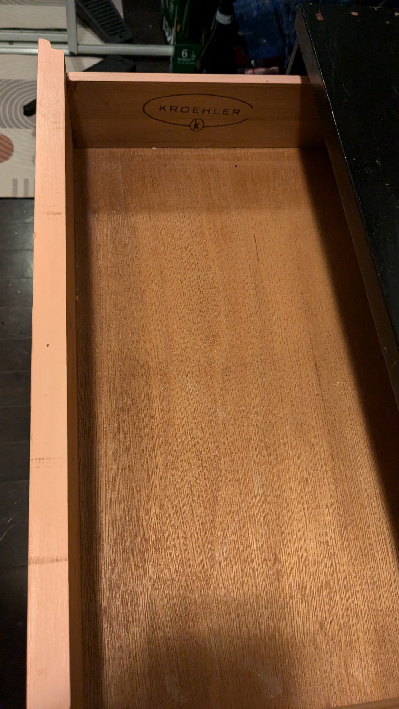 Painted Solid Wood Side Table with Drawer - photo 3
