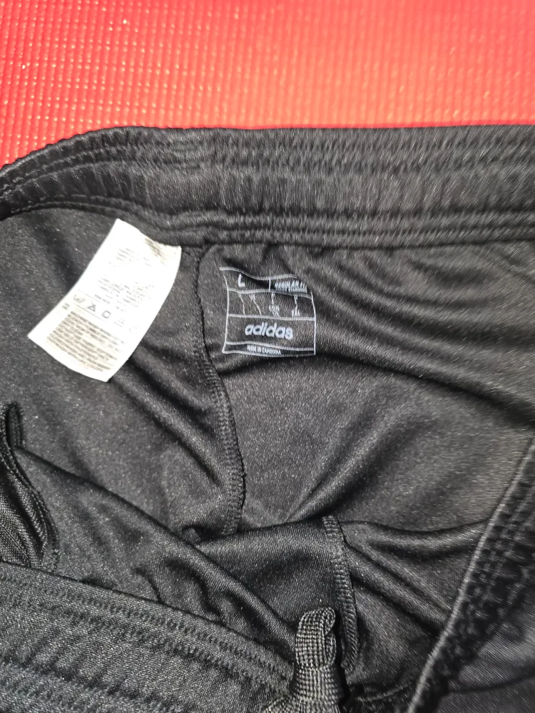 Adidas Black & White Track Pants - Size L image indicator(3)