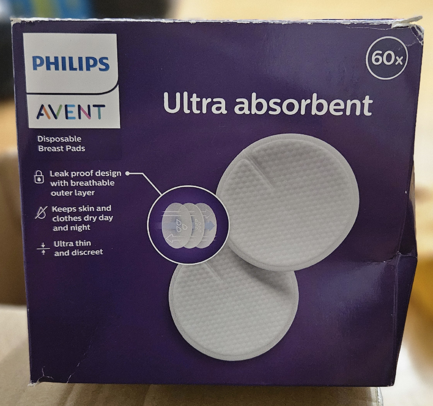 Philips Avent Ultra Absorbent Disposable Breast Pads (60x)