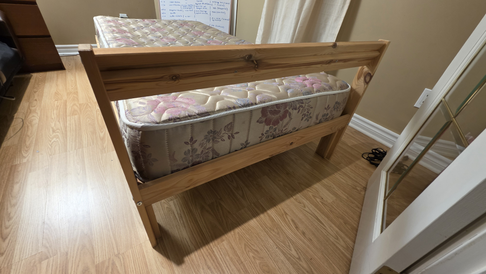 Twin Size Bed Frame and Mattress - photo 2