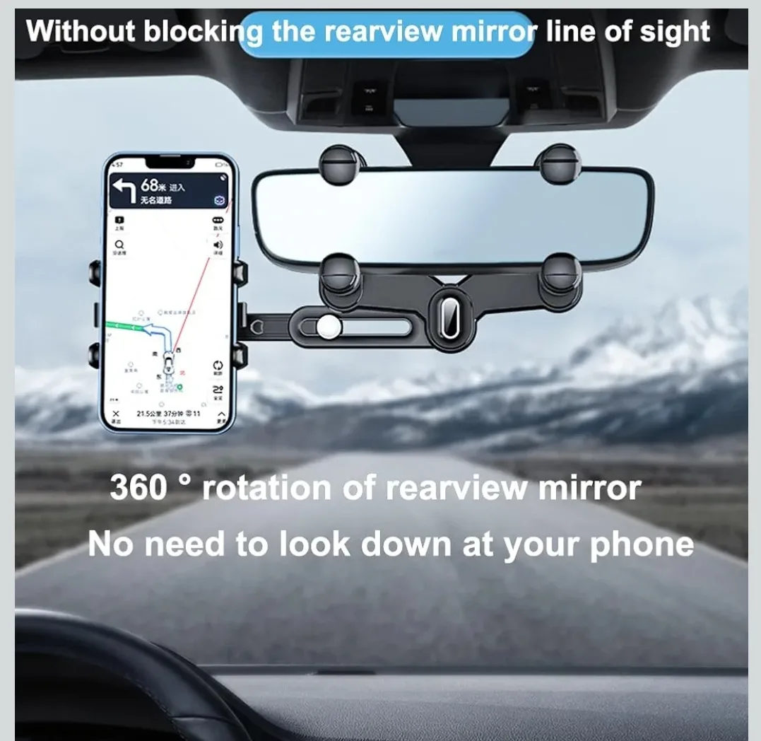 Rearview Mirror Phone Holder - New open Box! image indicator(7)