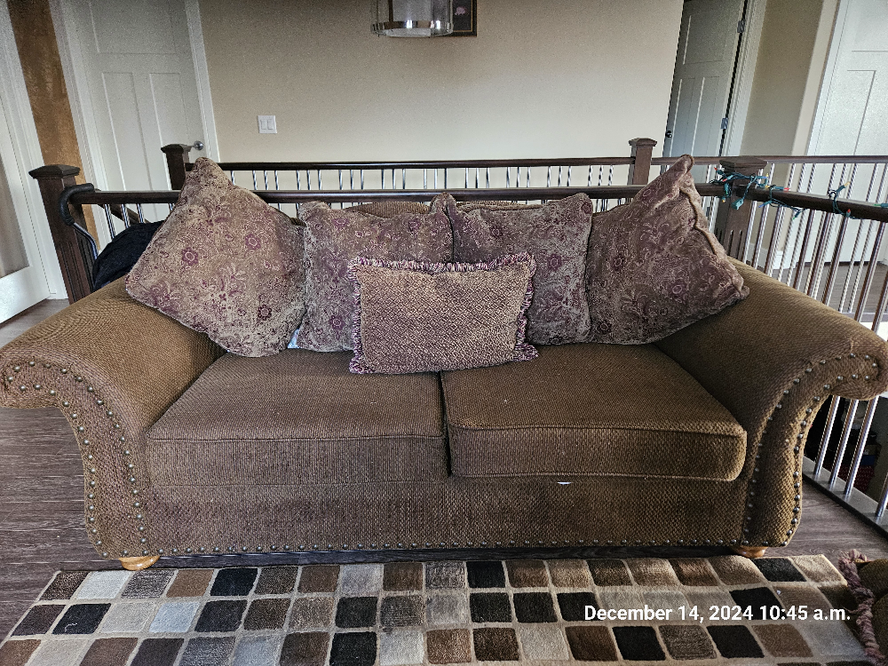 Brown Loveseat  and Sofa with Pillows .need to go ASAP - photo 3