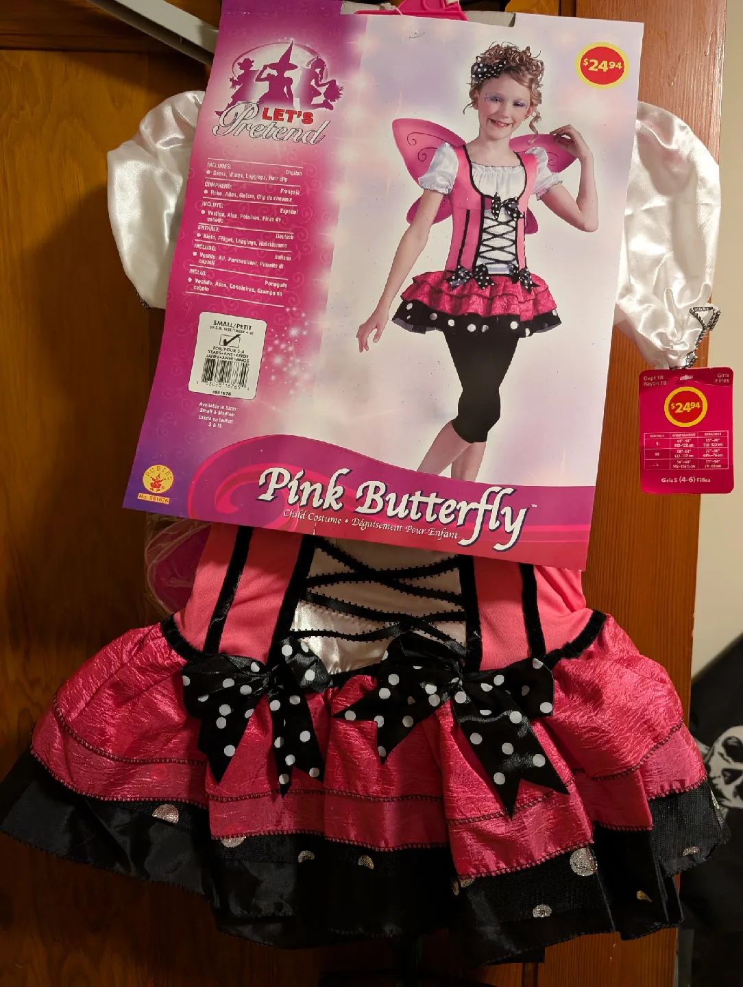 Let's Pretend Pink Butterfly Costume - Size Small image indicator(2)