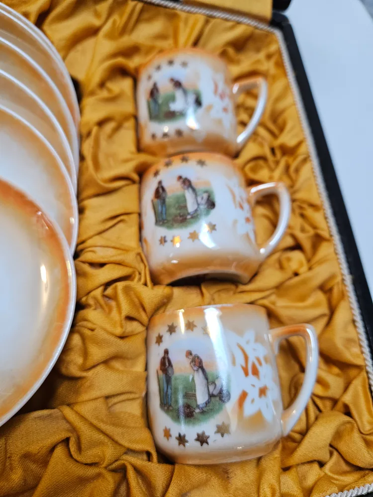 Antique Czechoslovakia Demitasse Cup & Saucer Set image indicator(6)