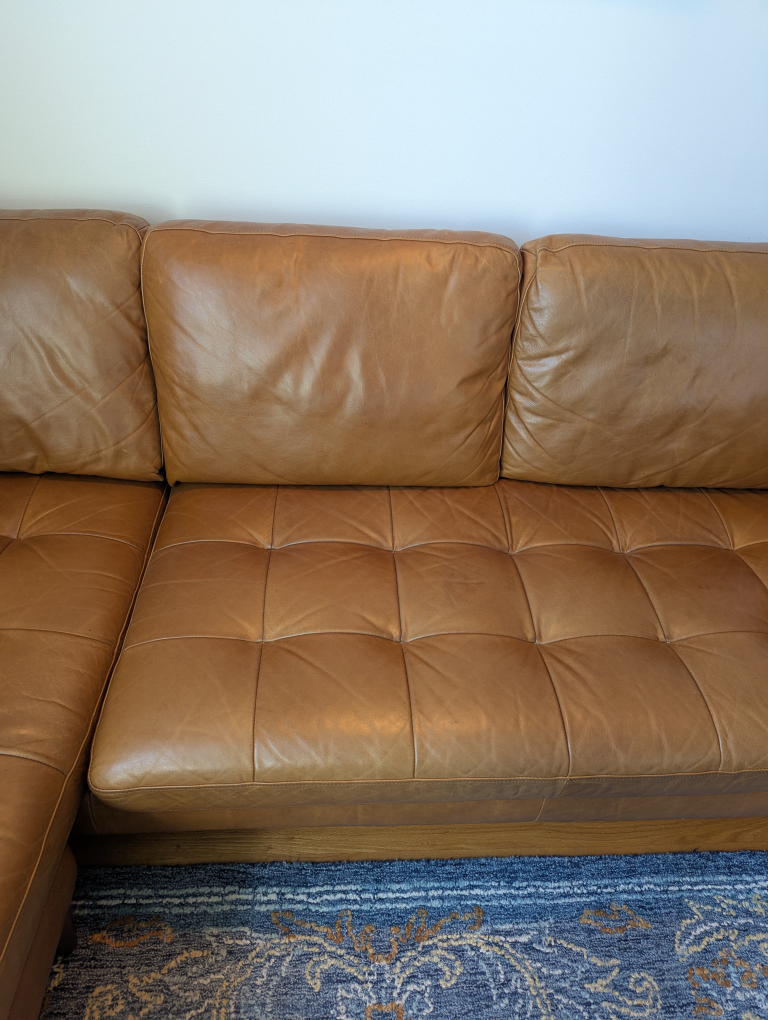 Genuine Leather L-Sectional Great Condition - photo 3