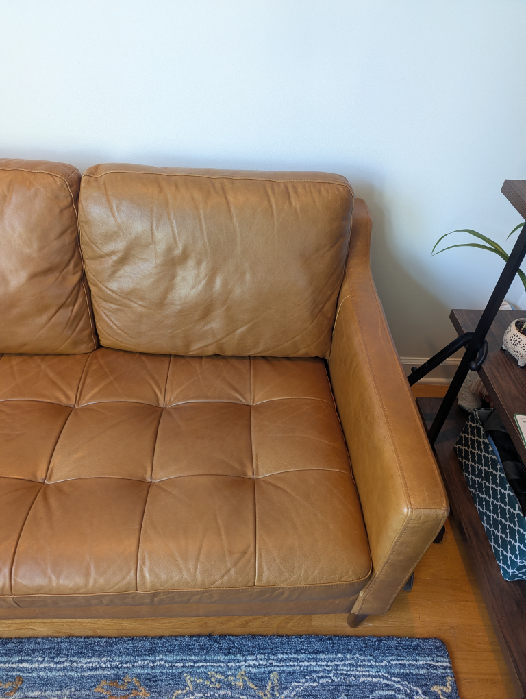 Genuine Leather L-Sectional Great Condition - photo 4