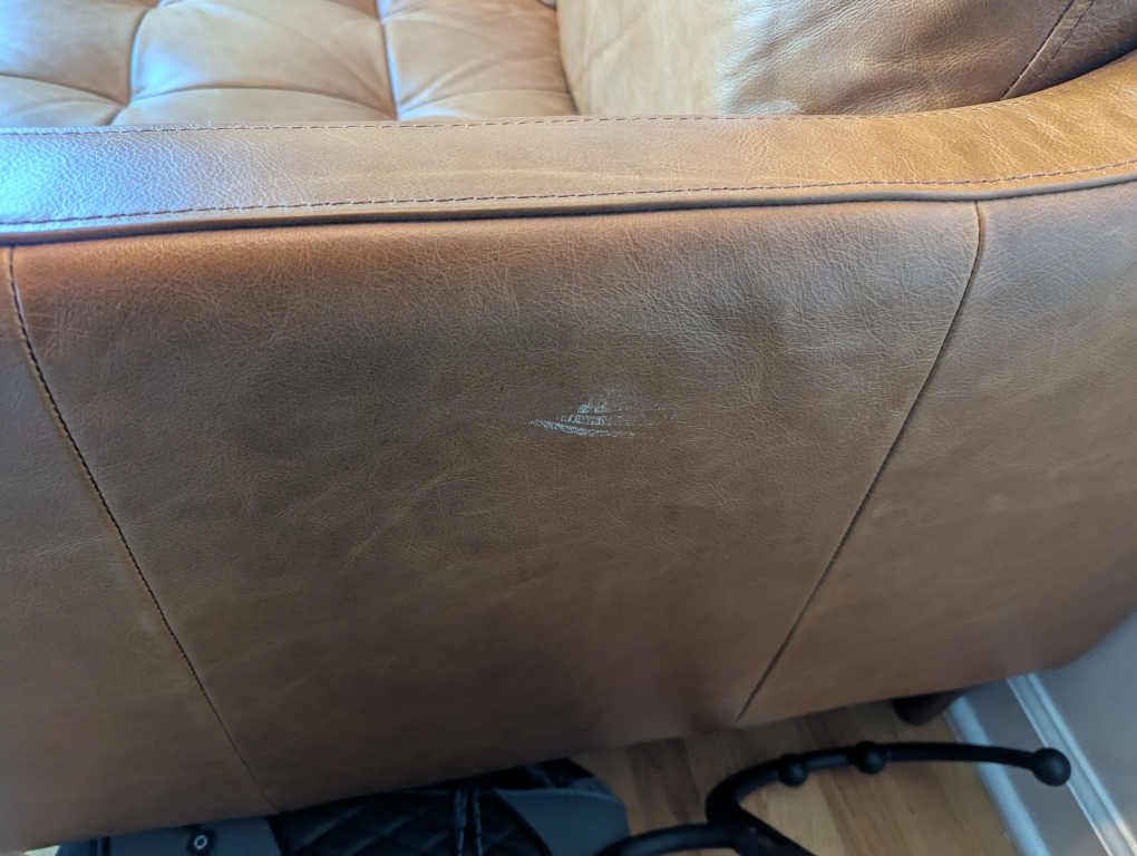 Genuine Leather L-Sectional Great Condition - photo 5