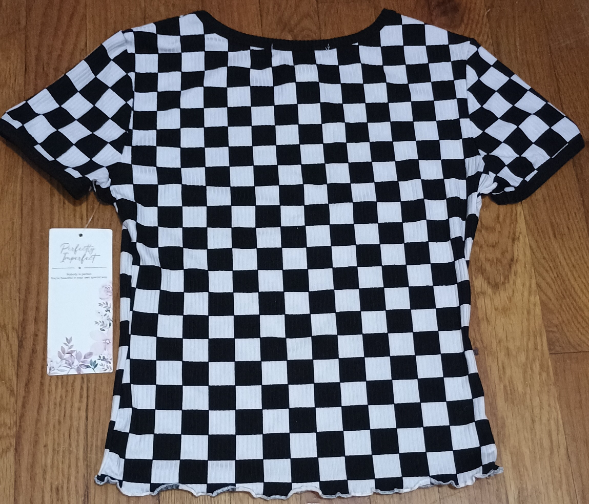 PL by J Checkerboard Crop Top Shirt - photo 2