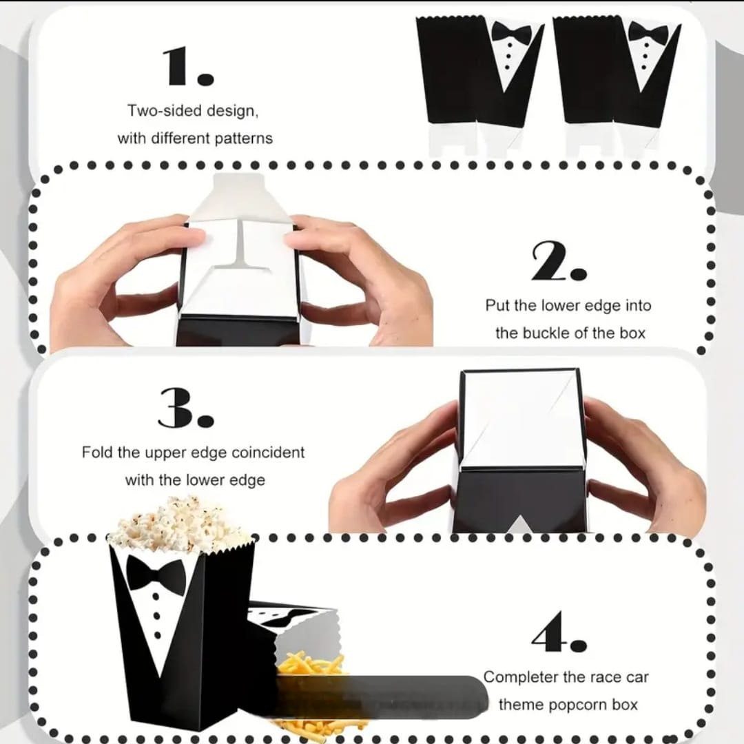40 pcsTuxedo Popcorn/fries Treat Boxes - photo 2