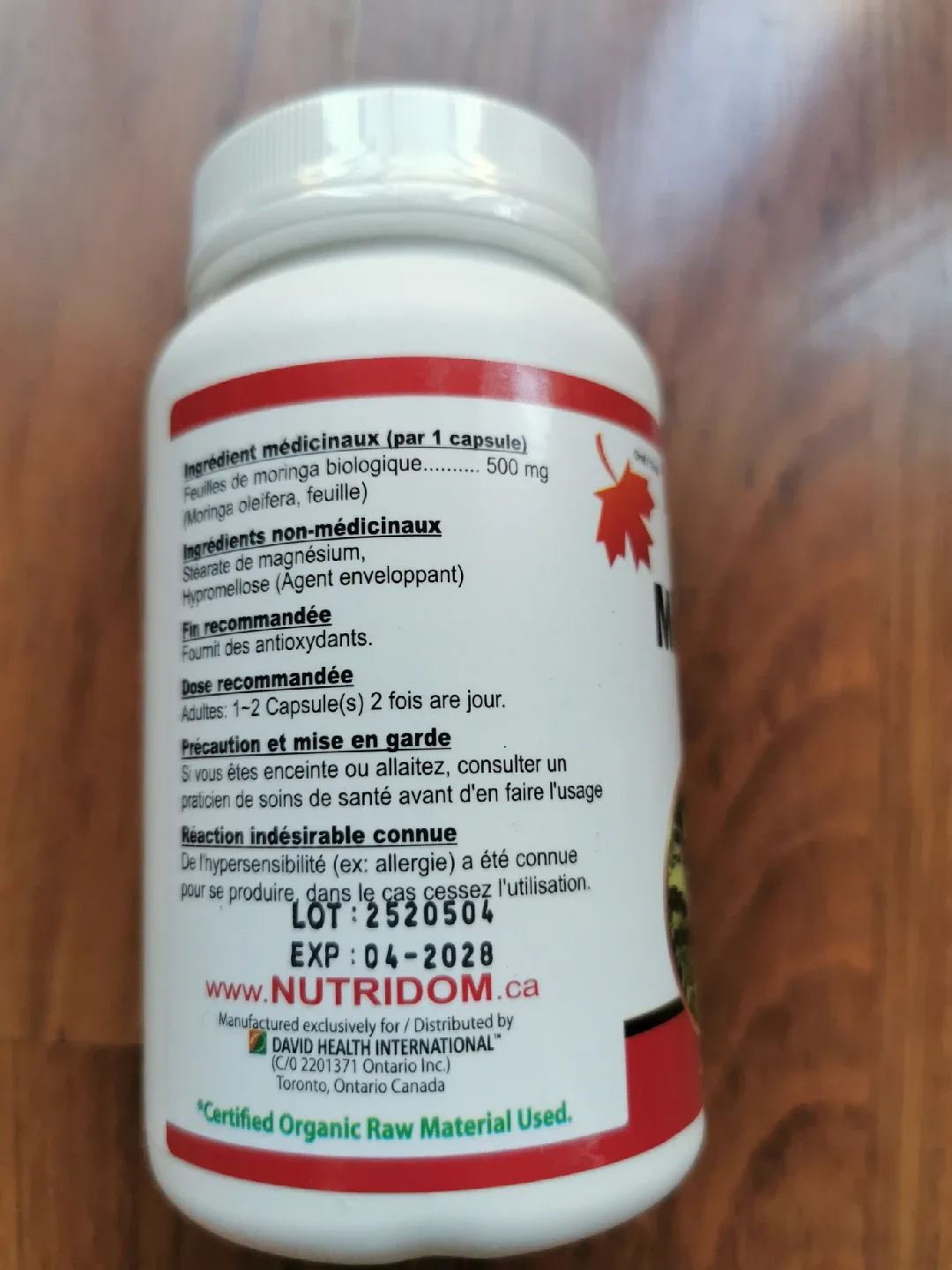 Nutridom Moringa Leaf Capsules - 120 Veggie Caps image indicator(2)