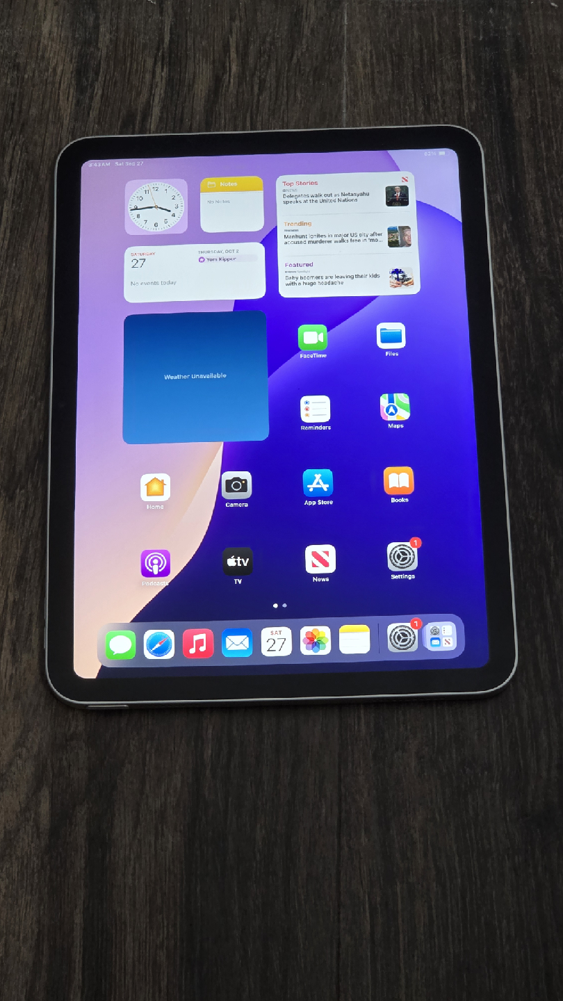 256GB Apple iPad (10th Generation) 10.9″ —Wi-Fi, in Silver