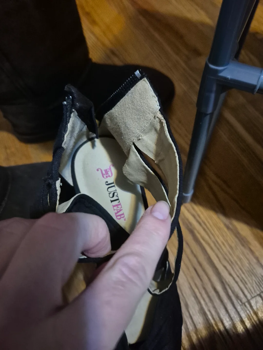 JustFab Black Wedge Heels - Size 8 image indicator(2)