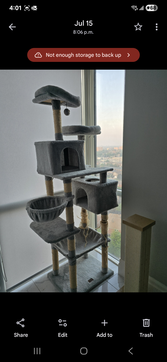 Kilodor 75in Cat Tree - Light Gray