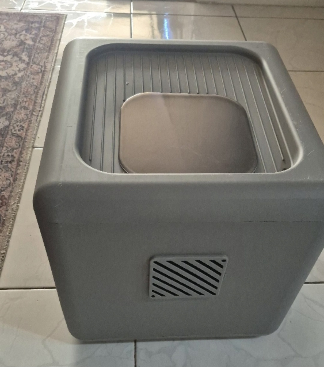 Grey Top Entry Cat Litter Box - 16"x16" - photo 2