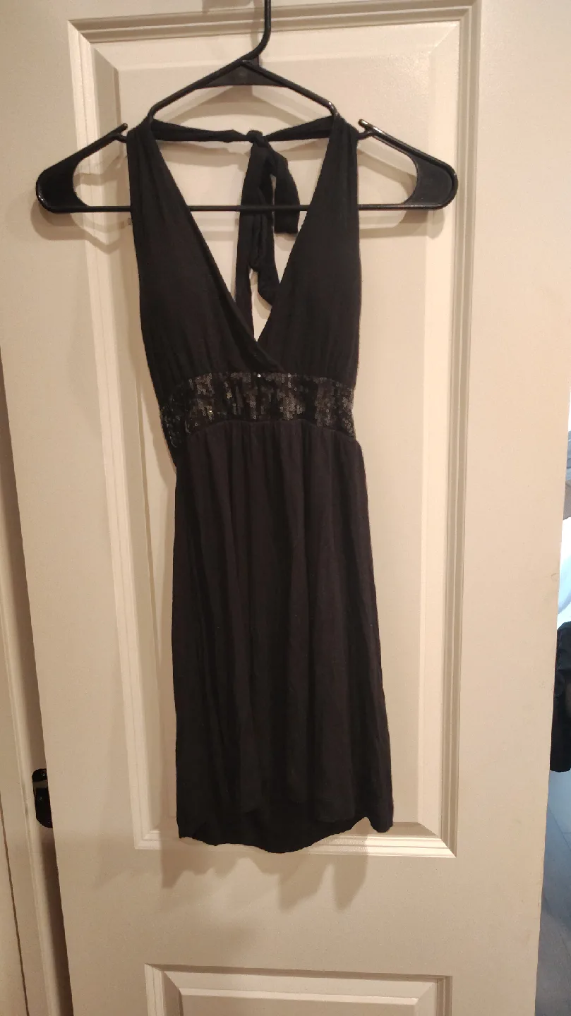 The Arte by Zenana Black Halter Dress - Size M thumbnail