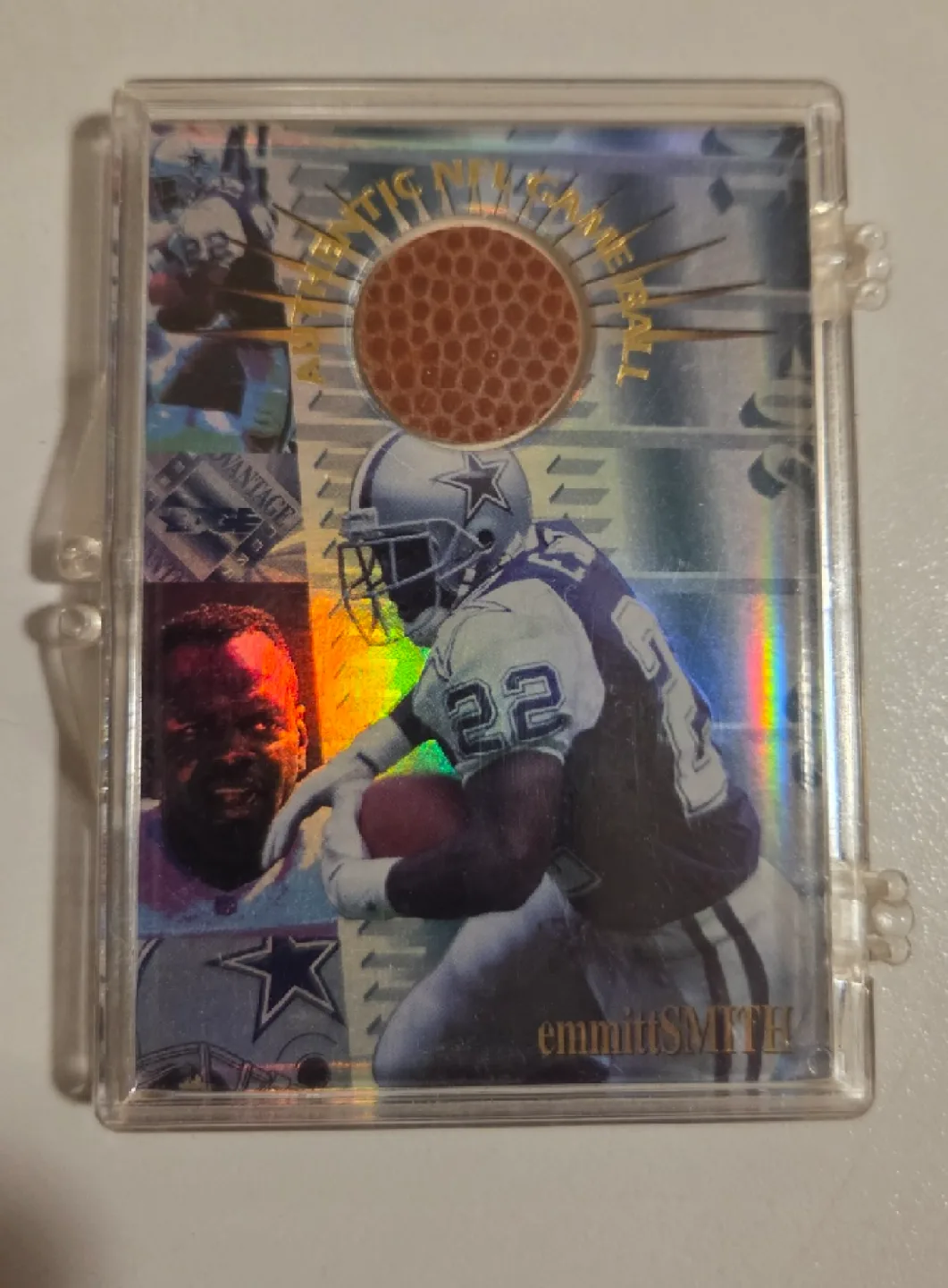 EMMITT SMITH AUTHENTIC NFL GAME BALL CARD thumbnail