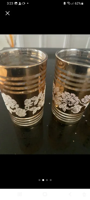 Vintage Gold Floral Glasses image indicator(2)