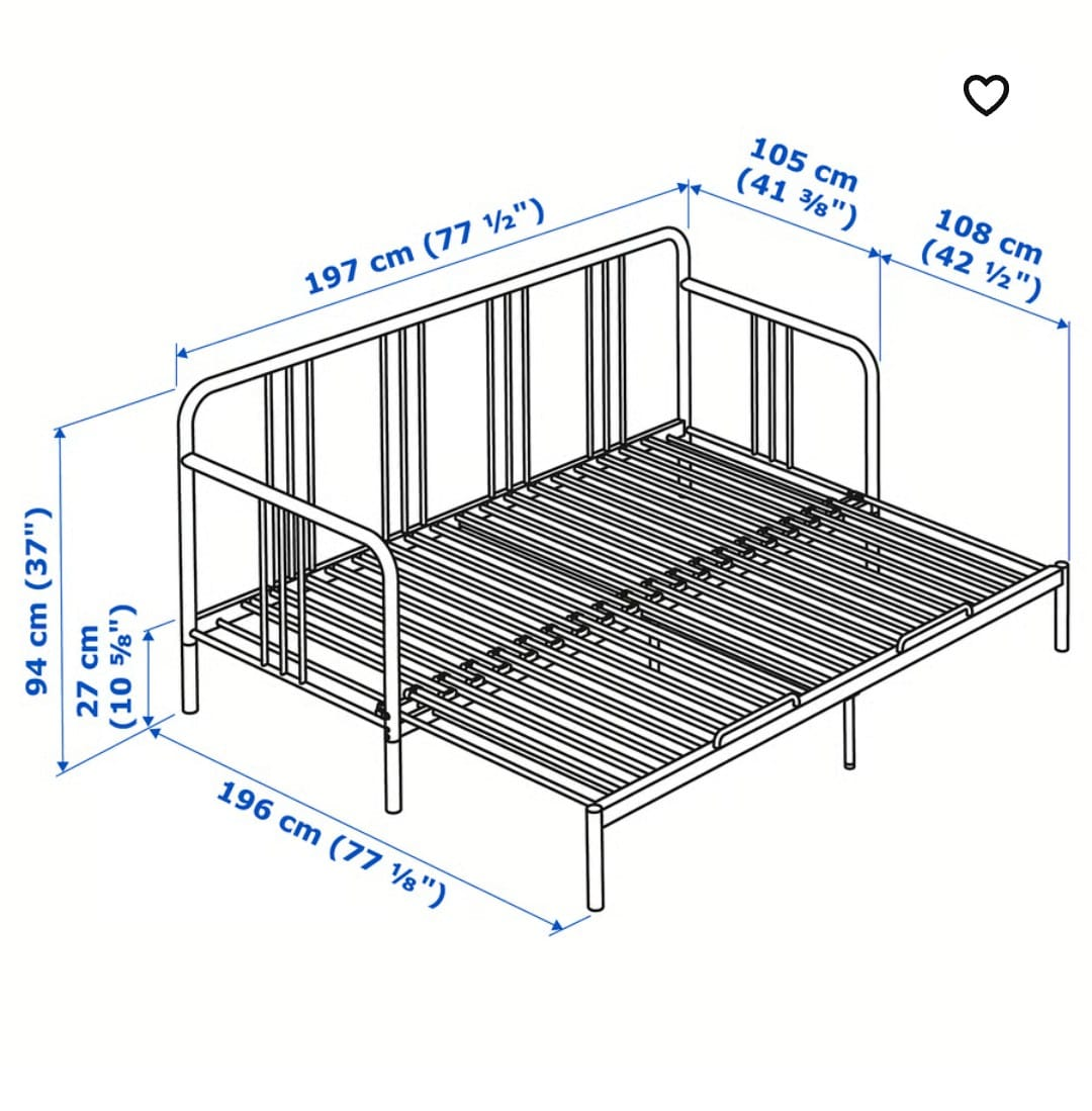 IKEA Hemnes Daybed Frame with 2 Mattress - photo 3