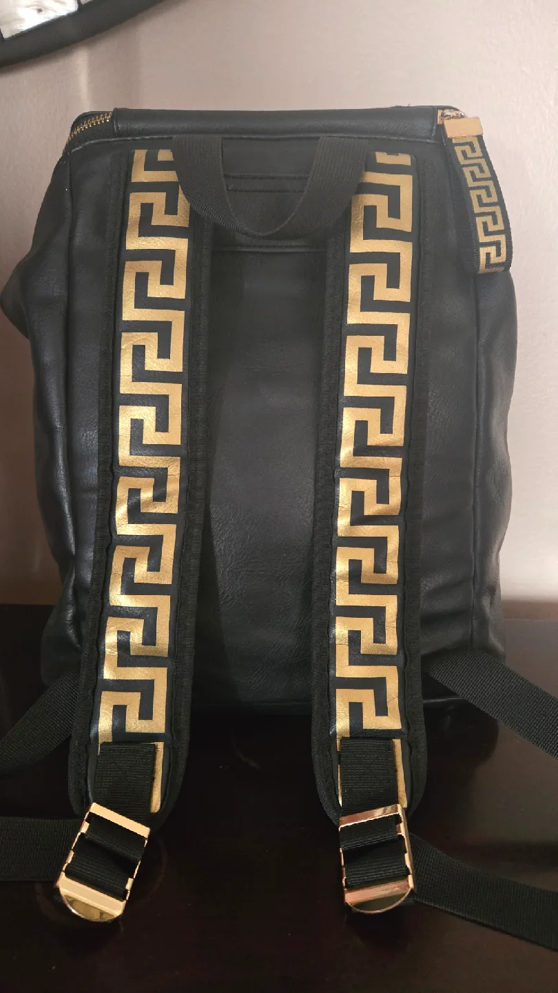 Versace Black Leather Backpack image indicator(4)