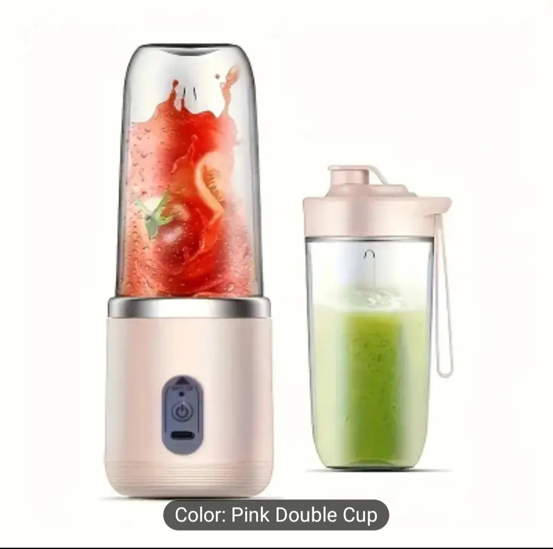 Portable Pink Double Cup Blender thumbnail