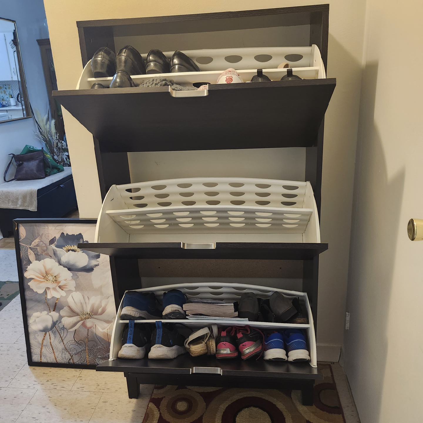 Black Shoe Cabinet - photo 2