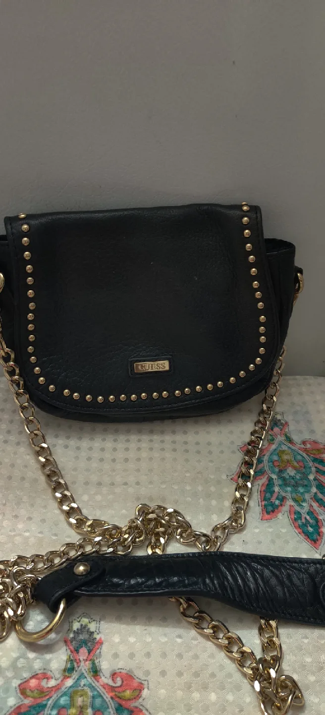 Guess Black Small  Leather Crossbody Bag thumbnail