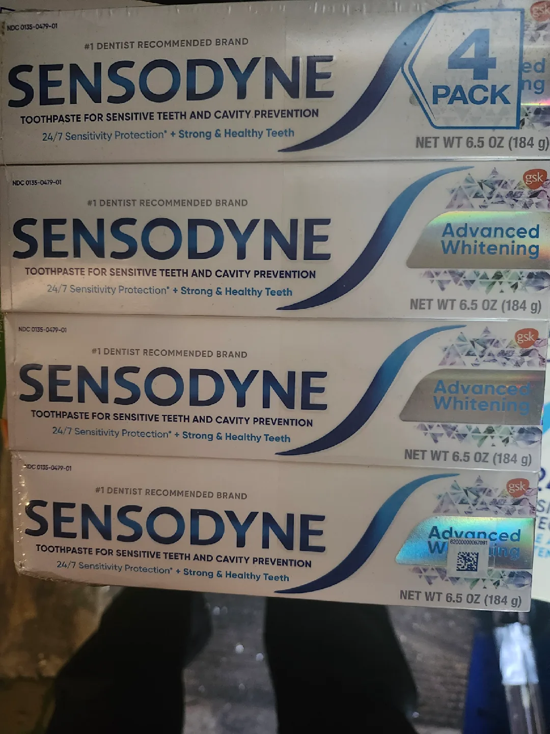 Sensodyne Advanced Whitening Toothpaste 4-Pack thumbnail